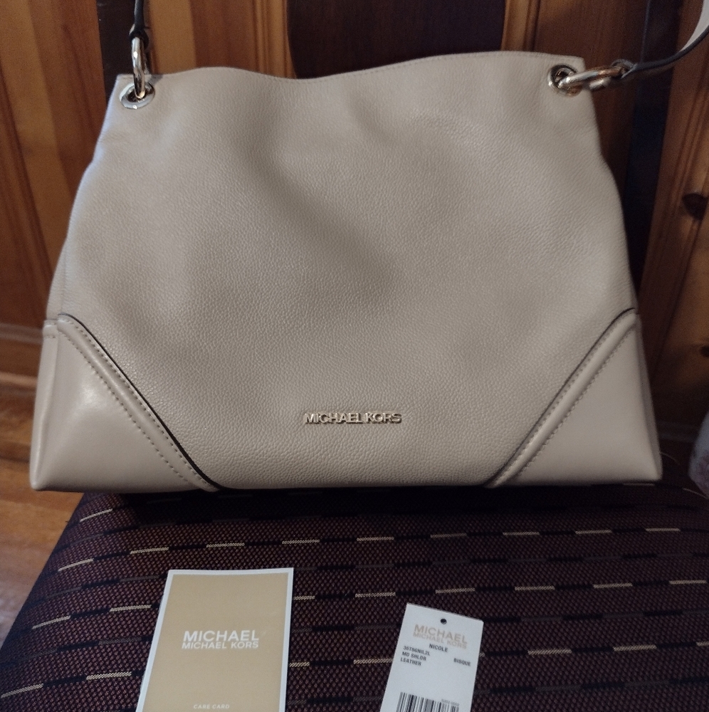 Michael Kors Nicole Handbag - Bisque